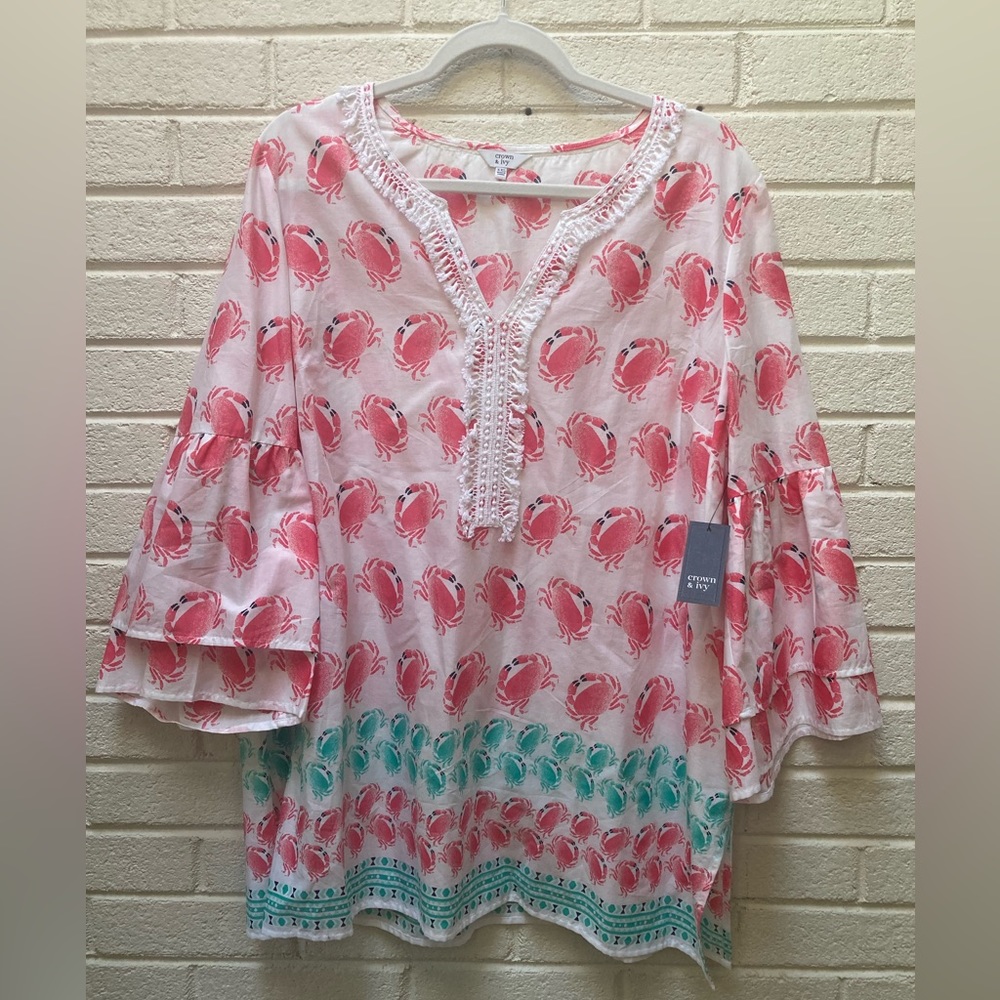 NWT Women’s XXL Montauk Weekend shirt with crab design